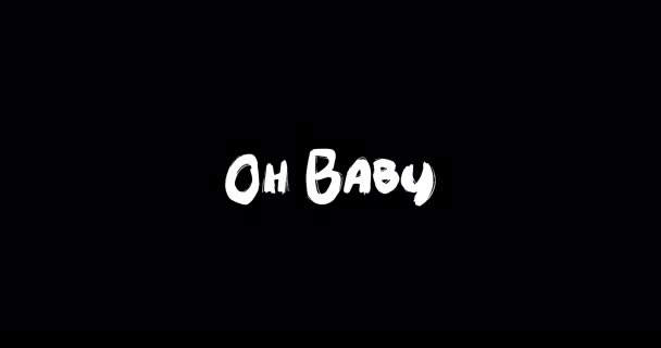 Baby Effect Grunge Transition Typografia Tekst Animacja Czarnym Tle — Wideo stockowe