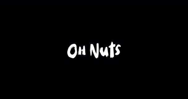 Nuts Effect Grunge Transition Typografia Tekstu Animacja Czarnym Tle — Wideo stockowe