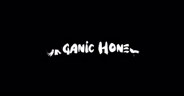 Organiczny Wpływ Miodu Typografię Grunge Transition Text Animation Czarne Tło — Wideo stockowe