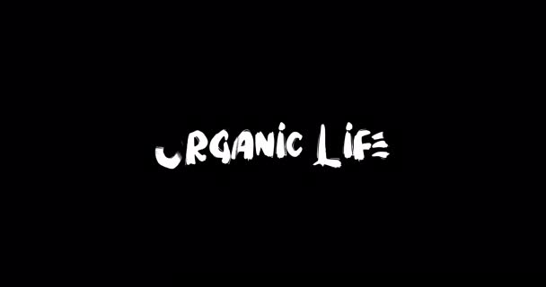 Organische Lebenseffekte Des Grunge Übergangs Typografie Textanimation Auf Schwarzem Hintergrund — Stockvideo