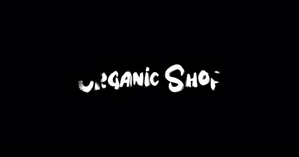 Grunge变换字体动画在黑色背景下的器物店效果 — 图库视频影像