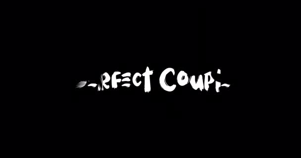 Idealny Efekt Pary Typografia Przejścia Grunge Tekst Animacja Czarnym Tle — Wideo stockowe