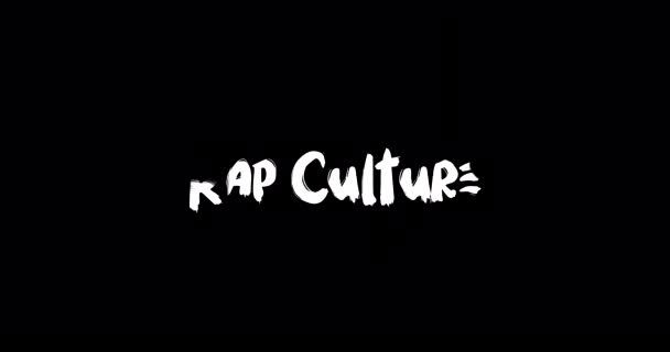 Rap Culture Effect Grunge Átmeneti Tipográfia Szöveg Animáció Fekete Háttér — Stock videók