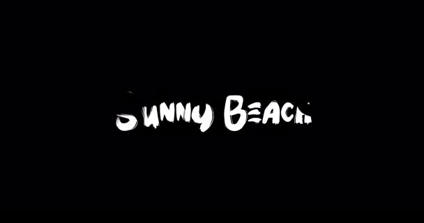 Sunny Beach Effect Της Grunge Transition Τυπογραφία Κείμενο Animation Μαύρο — Αρχείο Βίντεο