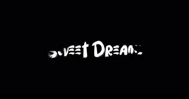 Sweet Dreams Effect Grunge Transition Typografia Tekst Animacja Czarnym Tle — Wideo stockowe