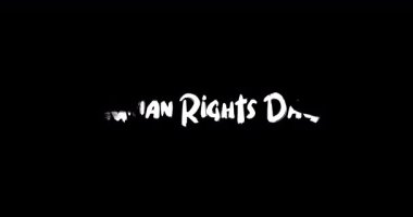 İnsan Hakları Günü Grunge Geçiş Efekti Kara Arkaplan Üzerine Metin Animasyonu