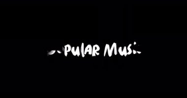 Popüler Müzik Grunge Geçiş Efekti Siyah Arkaplan Üzerine Metin Animasyonu 