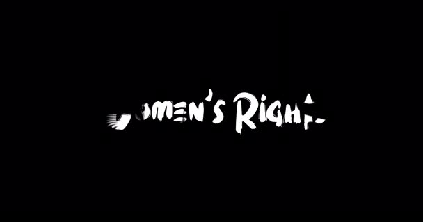 Επιπτώσεις Των Δικαιωμάτων Των Γυναικών Από Grunge Transition Τυπογραφία Κείμενο — Αρχείο Βίντεο
