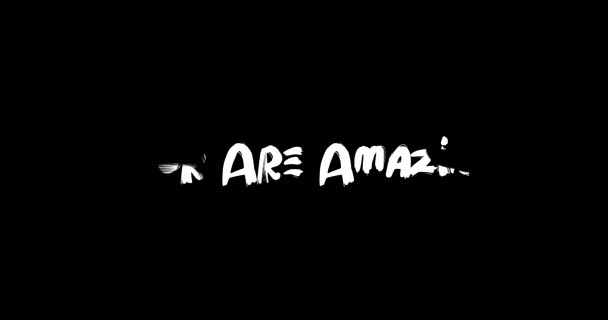 Yor Amazing Effect Grunge Transition Typografie Tekst Animatie Zwarte Achtergrond — Stockvideo