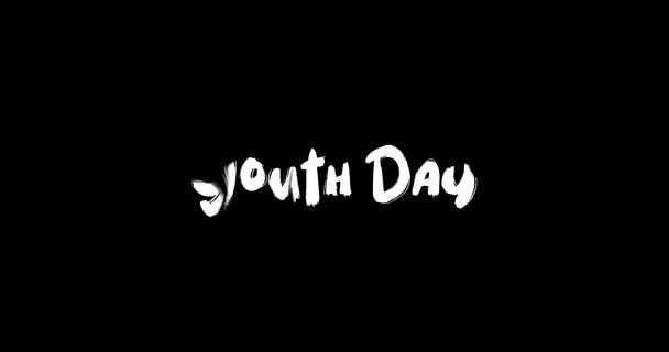 Επίδραση Ημέρα Της Νεολαίας Της Grunge Μετάβασης Τυπογραφία Κείμενο Animation — Αρχείο Βίντεο