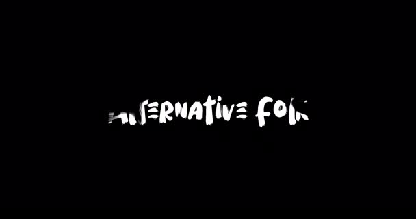 Alternatieve Mensen Effect Van Grunge Transition Typografie Tekst Animatie Zwarte — Stockvideo