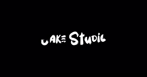 Bake Studio Effect Van Grunge Transitie Typografie Tekst Animatie Zwarte — Stockvideo