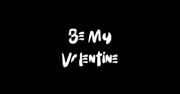 Valentine Effect Grunge Transition Typografi Text Animation Svart Bakgrund — Stockvideo