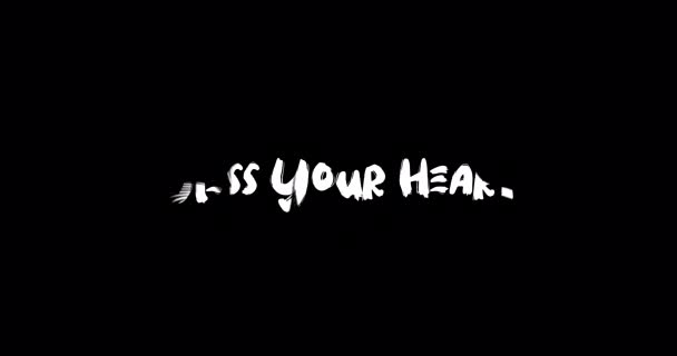 祝福你的心 Grunge转换字体文字动画对黑色背景的影响 — 图库视频影像