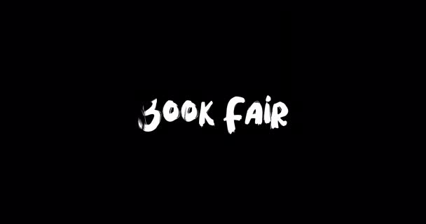 Boek Fair Effect Van Grunge Transitie Typografie Tekst Animatie Zwarte — Stockvideo