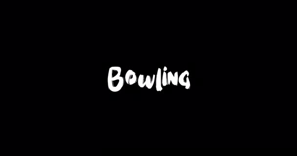Bowling Effect Grunge Transition Typography Textová Animace Černém Pozadí — Stock video