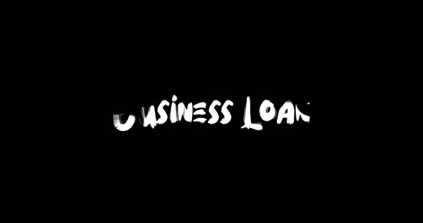 Business Loan Effect Van Grunge Transitie Typografie Tekst Animatie Zwarte — Stockvideo