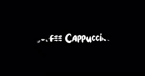 Καφές Cappuccino Επίδραση Της Grunge Μετάβασης Τυπογραφία Κείμενο Κινούμενα Σχέδια — Αρχείο Βίντεο
