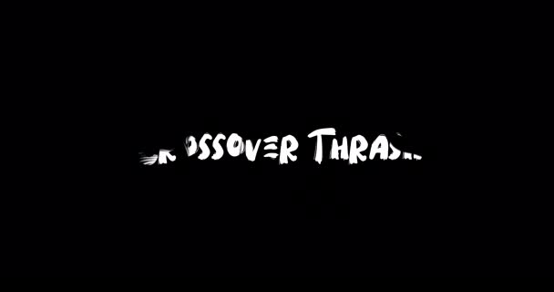 Crossover Thrash Effect Grunge Transition Typography Textová Animace Černém Pozadí — Stock video