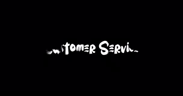 Customer Service Effect Grunge Átmeneti Tipográfia Szöveg Animáció Fekete Háttér — Stock videók