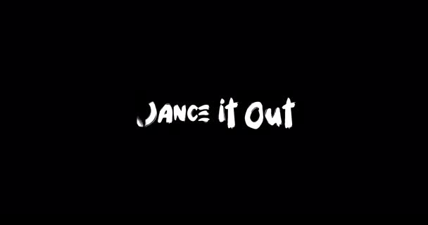 Dance Out Effect Grunge Transition Typography Text Animation Black Background — Stok Video