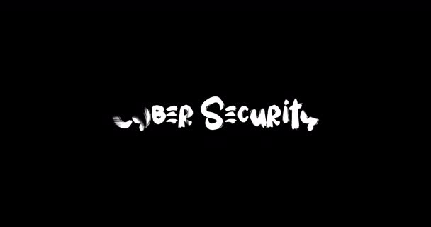 Seguridad Cibernética Efecto Transición Grunge Tipografía Animación Texto Sobre Fondo — Vídeo de stock