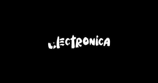 Efecto Electrónica Transición Grunge Tipografía Animación Texto Sobre Fondo Negro — Vídeo de stock