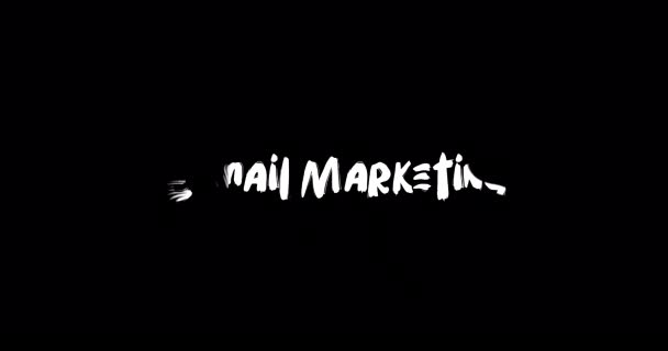 Mail Marketing Effect Της Grunge Transition Τυπογραφία Κείμενο Animation Μαύρο — Αρχείο Βίντεο