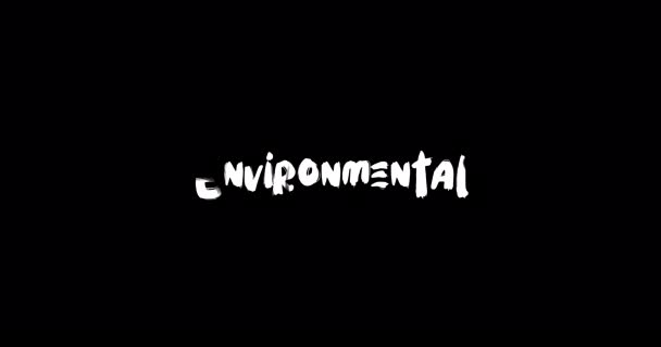 Milieu Effect Van Grunge Transitie Typografie Tekst Animatie Zwarte Achtergrond — Stockvideo