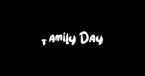 Ημέρα Της Οικογένειας Grunge Μετάπτωση Επίδραση Της Τυπογραφίας Κείμενο Animation — Αρχείο Βίντεο