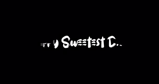 Happy Sweetest Day Grunge Transition Effect Van Typografie Tekst Animatie — Stockvideo
