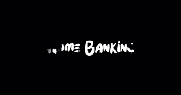 字体文字动画在黑幕背景下的家庭银行Grunge转换效应 — 图库视频影像
