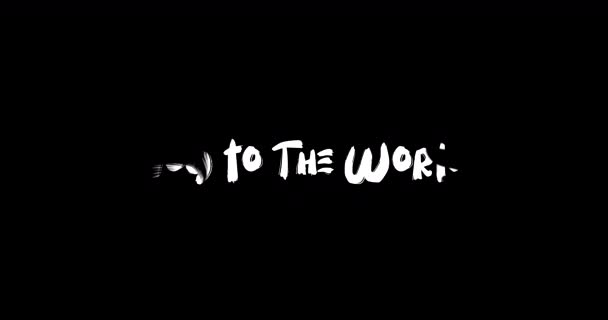 Joy World Grunge Overgangseffect Van Typografie Tekst Animatie Zwarte Achtergrond — Stockvideo