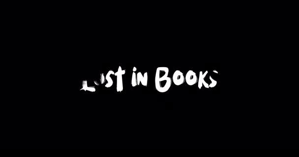 Lost Books Grunge Efeito Transição Tipografia Animação Texto Fundo Preto — Vídeo de Stock