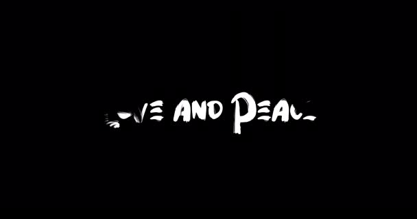 Amor Paz Grunge Efecto Transición Tipografía Texto Animación Sobre Fondo — Vídeo de stock