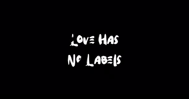 爱没有标签 字体文字动画对黑色背景的过渡效果 — 图库视频影像
