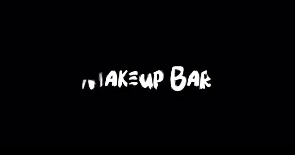 Bar Maquillaje Efecto Transición Grunge Tipografía Animación Texto Sobre Fondo — Vídeos de Stock