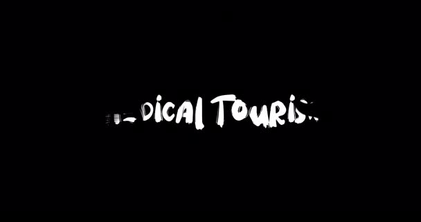 Efecto Transición Grunge Turismo Médico Tipografía Animación Texto Sobre Fondo — Vídeo de stock