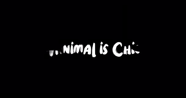 Minimal Είναι Chic Grunge Transition Effect Typography Κείμενο Animation Μαύρο — Αρχείο Βίντεο