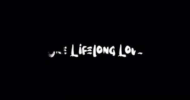 One Lifelong Love Grunge Efecto Transición Tipografía Animación Texto Sobre — Vídeo de stock