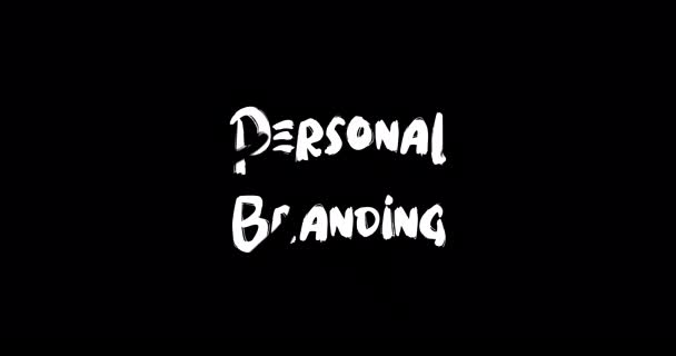 Personal Branding Grunge Transition Effect Typography Κείμενο Animation Μαύρο Φόντο — Αρχείο Βίντεο