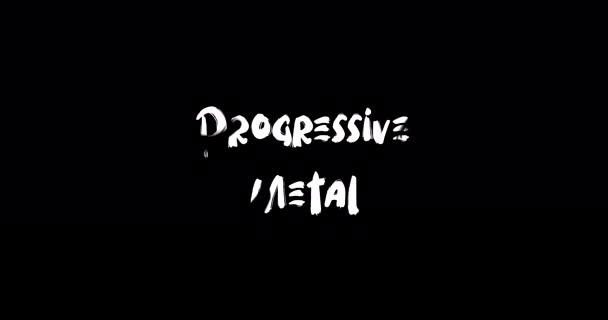 Efectul Tranziție Progresivă Grungeului Metalic Animației Textului Tipografic Fundal Negru — Videoclip de stoc