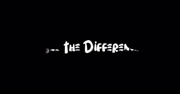 Skillnaden Grunge Transition Effect Typografi Text Animation Svart Bakgrund — Stockvideo