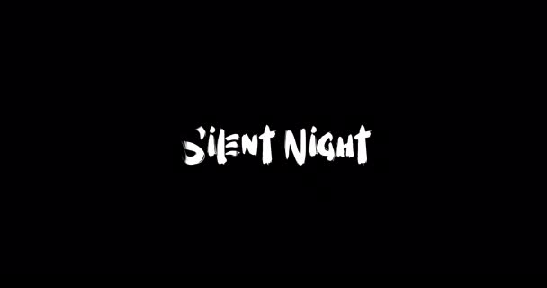 Silent Night Grunge Transition Effect Typography Κείμενο Animation Μαύρο Φόντο — Αρχείο Βίντεο