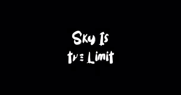 Sky Limit Grunge Transition Effect Typography Szöveg Animáció Fekete Háttér — Stock videók