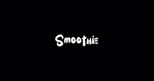 Smoothie Grunge Övergångseffekt Typografi Text Animation Svart Bakgrund — Stockvideo