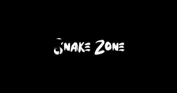 Snake Zonegrunge Transition Effect Typography Textová Animace Černém Pozadí — Stock video