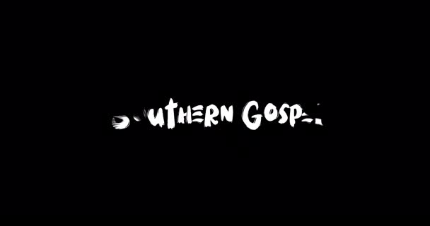Southern Gospelgrunge Transition Effect Van Typografie Tekst Animatie Zwarte Achtergrond — Stockvideo