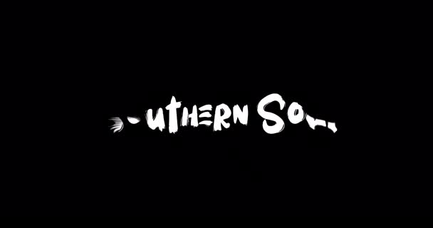 Southern Soulgrunge Efecto Transición Tipografía Animación Texto Sobre Fondo Negro — Vídeo de stock
