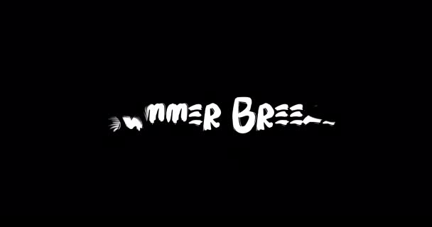 Summer Breeze Grunge Transition Effect Typography Text Animation Black Background — Stock Video